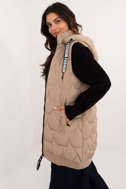 Women's Quilted Vest with Detachable Hood