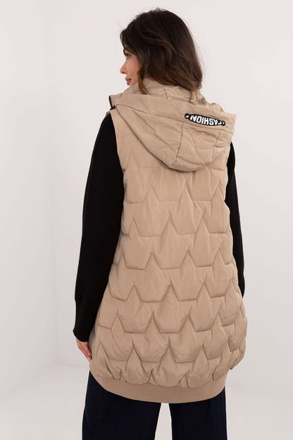 Women's Quilted Vest with Detachable Hood