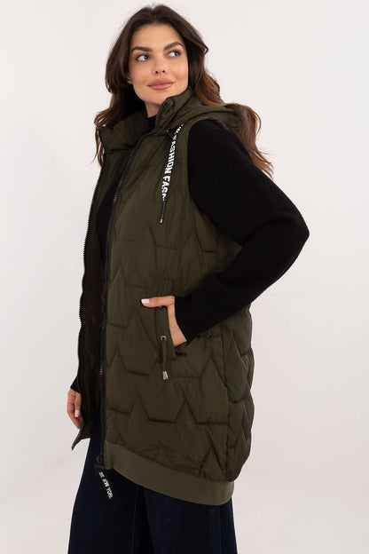 Women's Quilted Vest with Detachable Hood