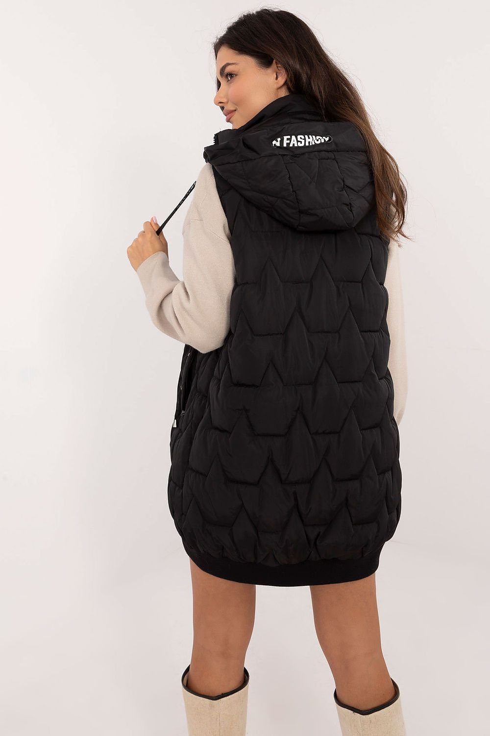 Women's Quilted Vest with Detachable Hood