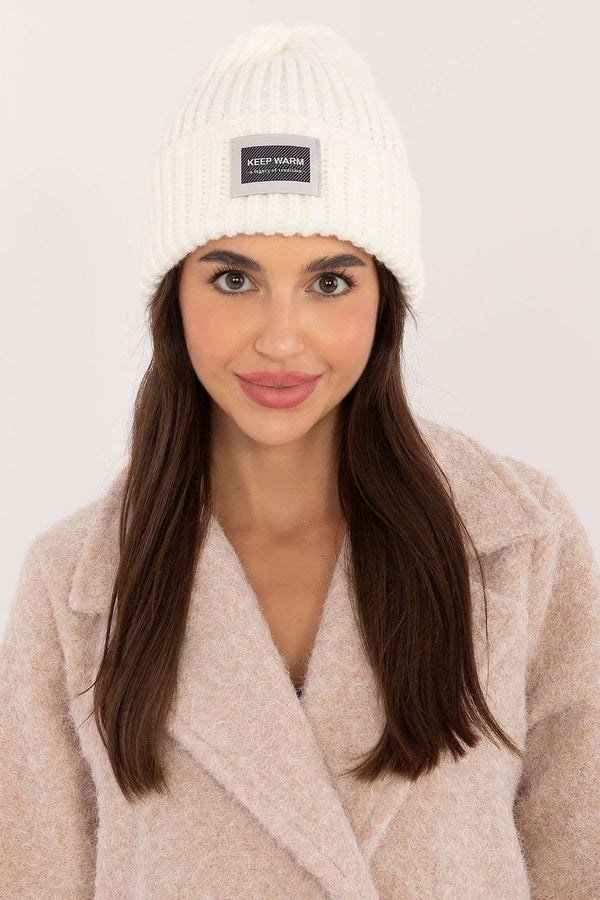 Soft Acrylic Fashion Cap with Patch and Wide Fold
