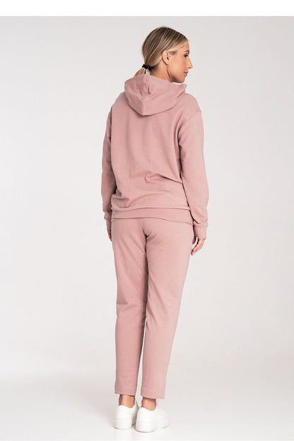 Cotton Hoodie with Loose Collar and Ribbed Cuffs