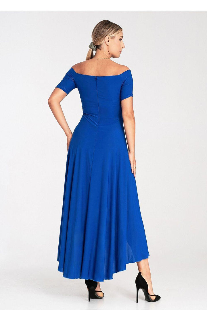 Asymmetrical Strapless Dress with Flared Bottom - Ludowika 