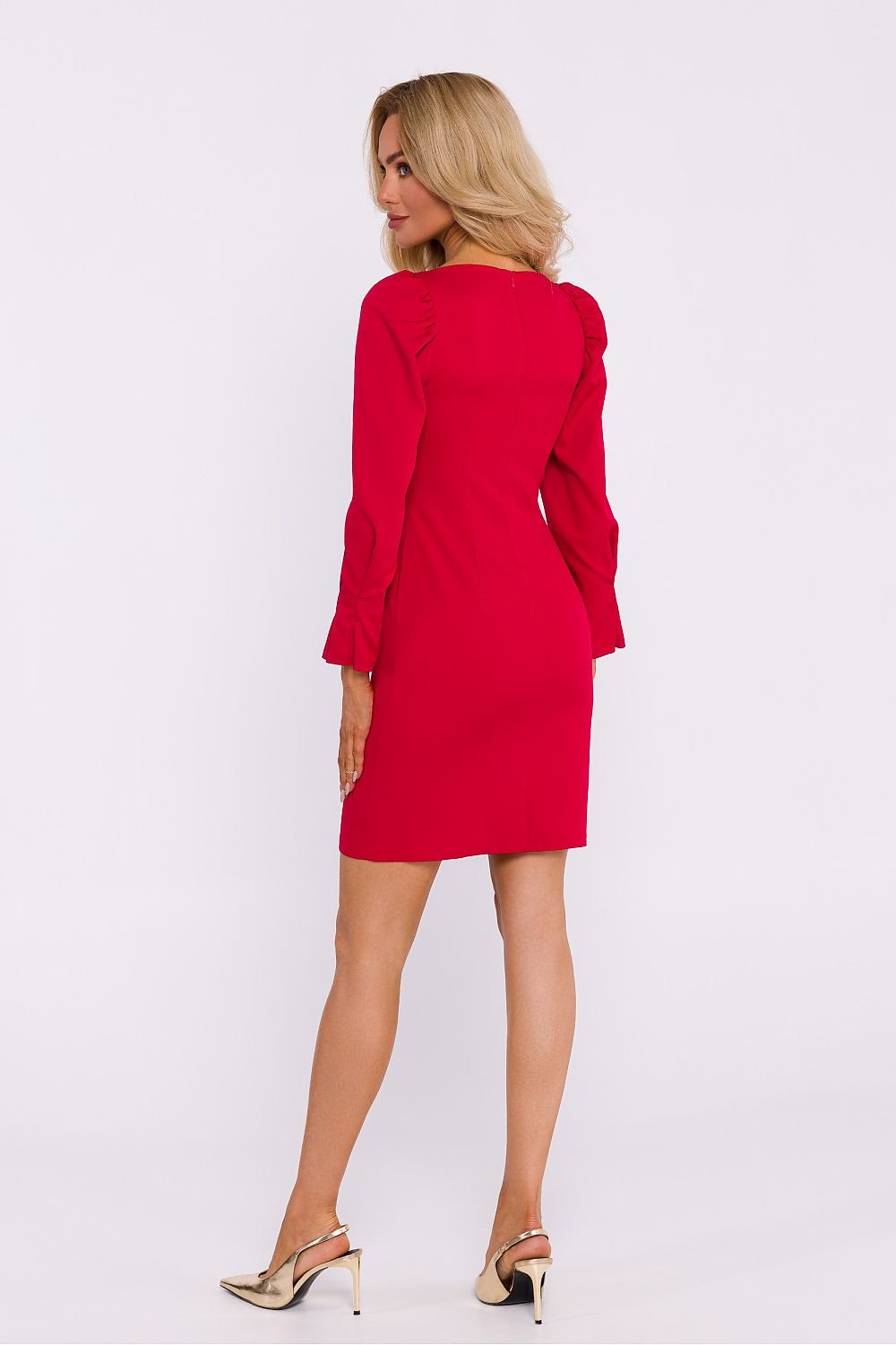 Charming Mini Dress with Square Neckline and Shoulder Puff Sleeves