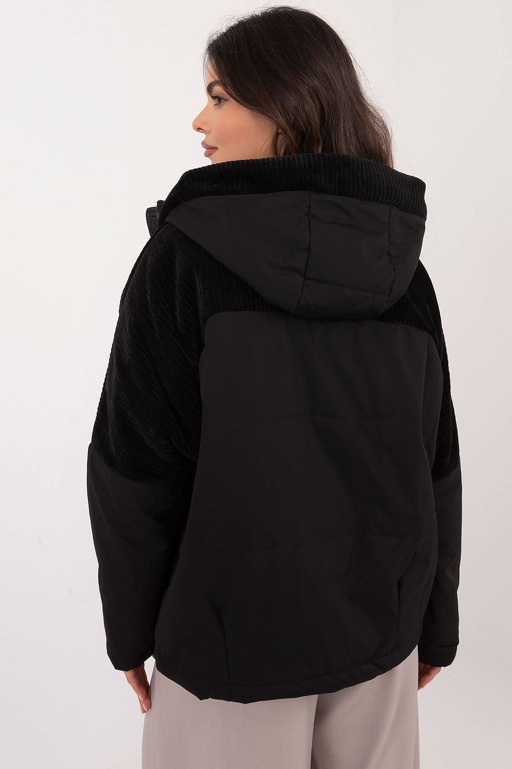 Women's Transitional Quilted Jacket with Hood and Zippered Pockets