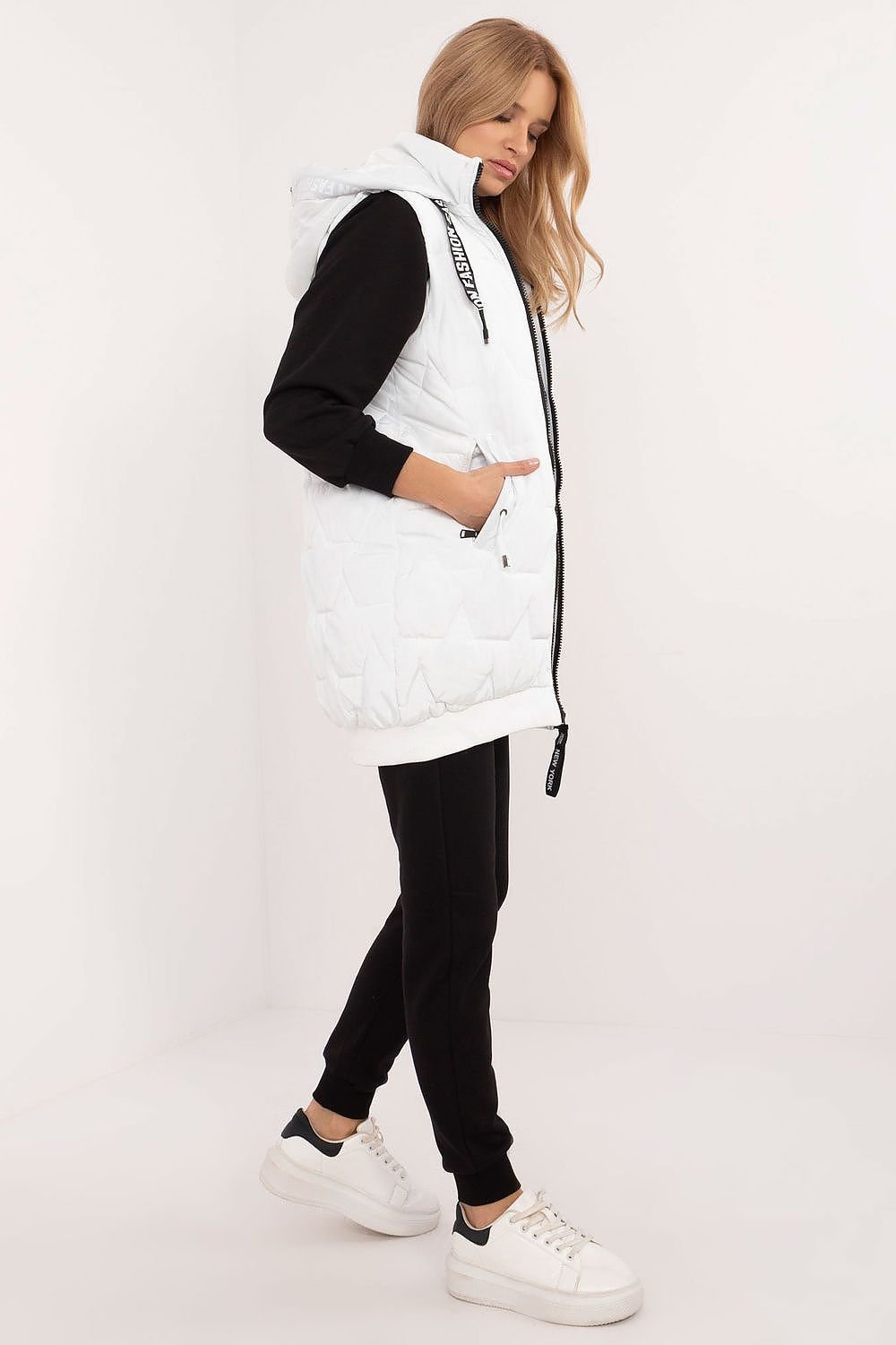 Women's Quilted Vest with Detachable Hood