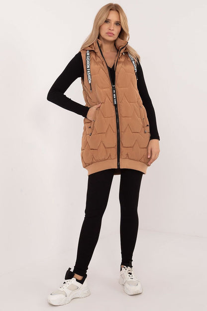 Women's Quilted Vest with Detachable Hood