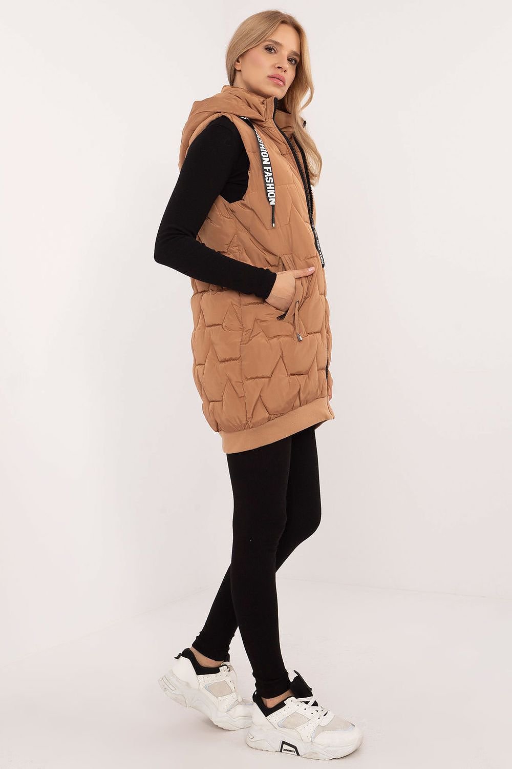 Women's Quilted Vest with Detachable Hood