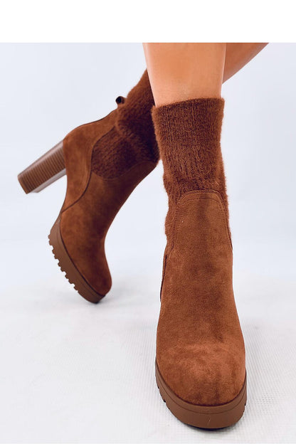 Women's Ankle Boots with Heel, Platform, and Elastic Cuff