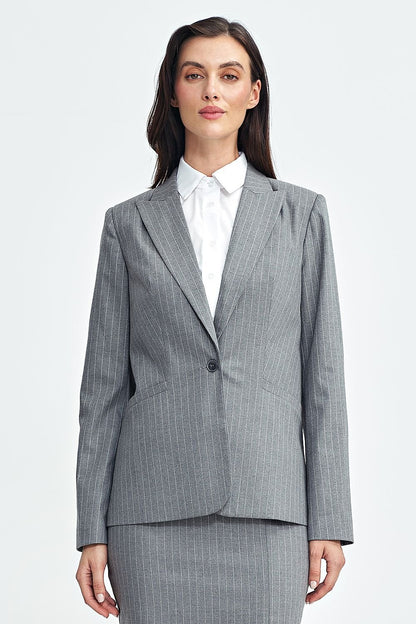 Tailored Fit Jacket with Tennis-Style Stripes