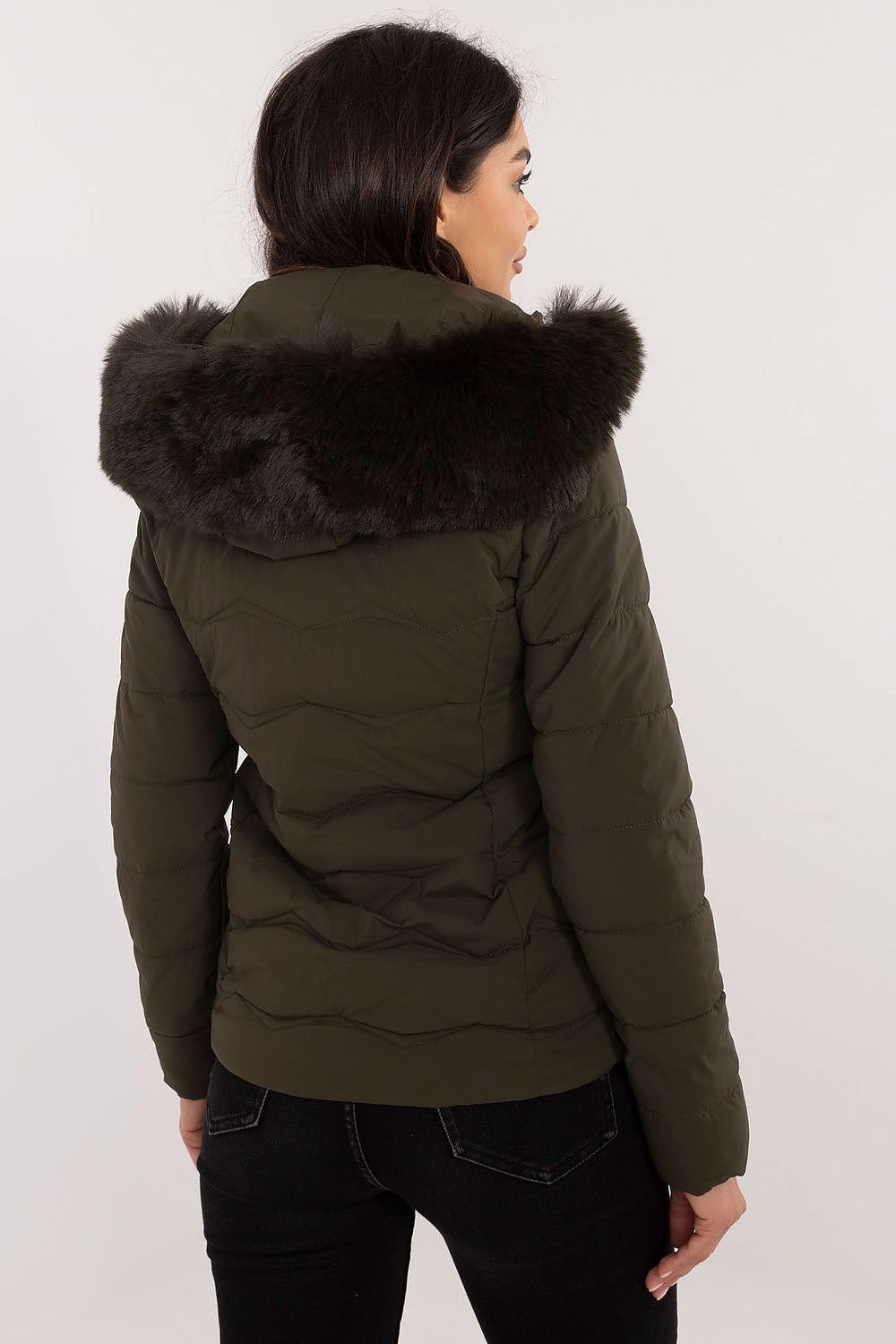 Quilted Jacket with Detachable Hood and Side Zip Pockets