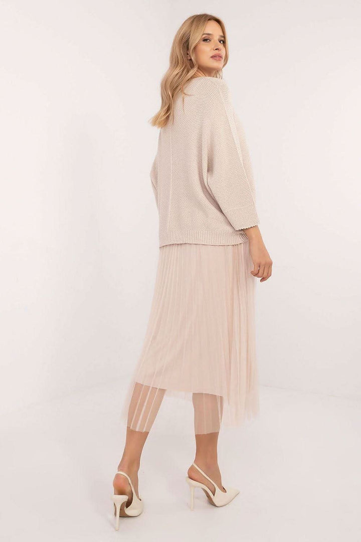 Elegant Sweater & Midi Dress Set - Ludowika 