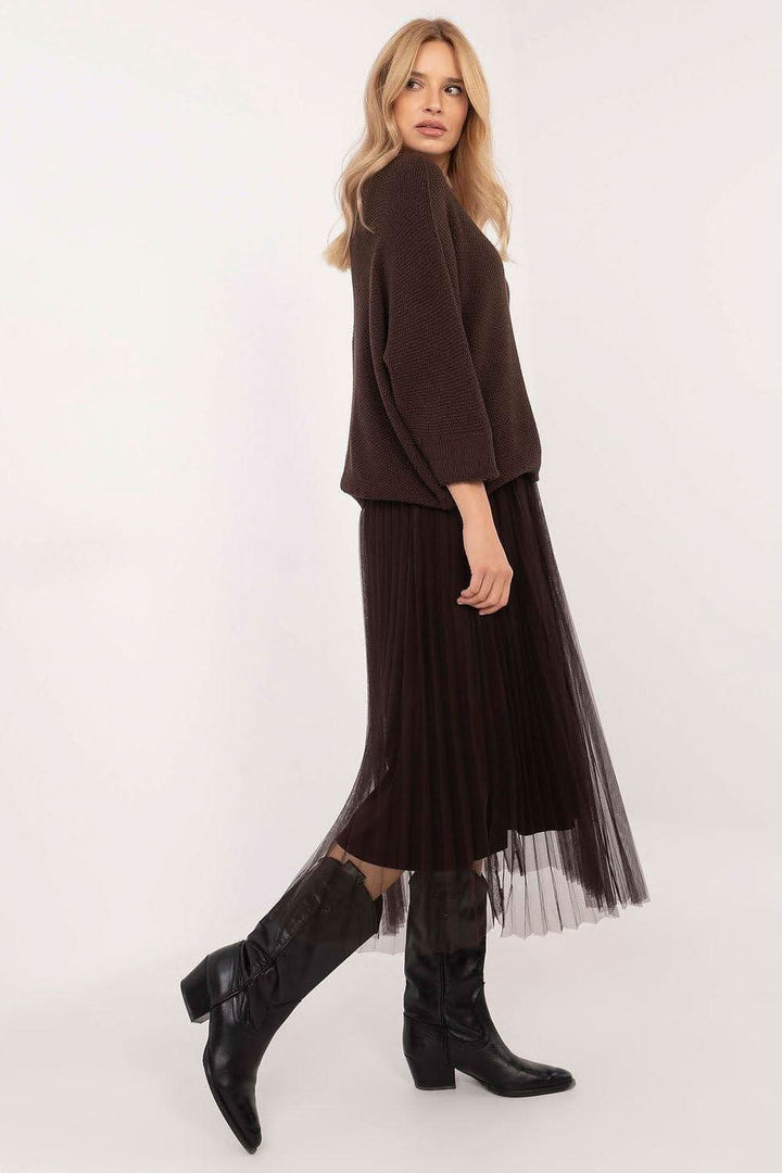 Elegant Sweater & Midi Dress Set - Ludowika 