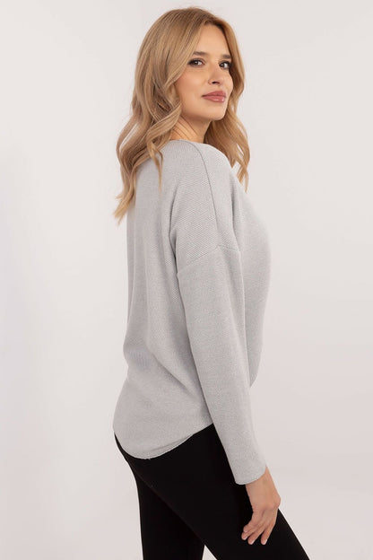 Elegant Women's Sweater with Shimmering Thread