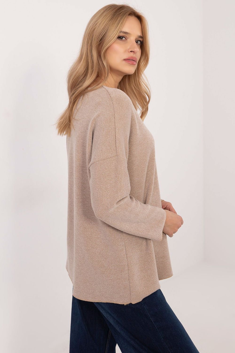 Elegant Women's Sweater with Shimmering Thread