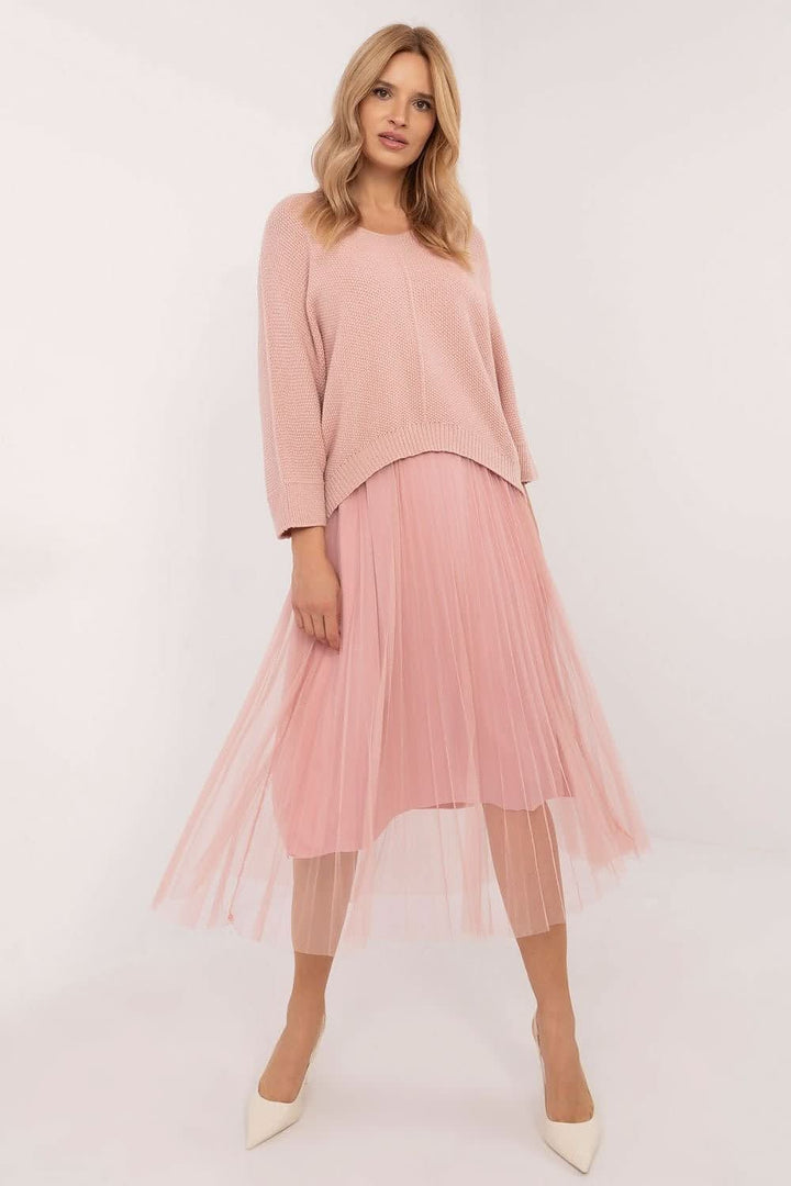 Elegant Sweater & Midi Dress Set - Ludowika 