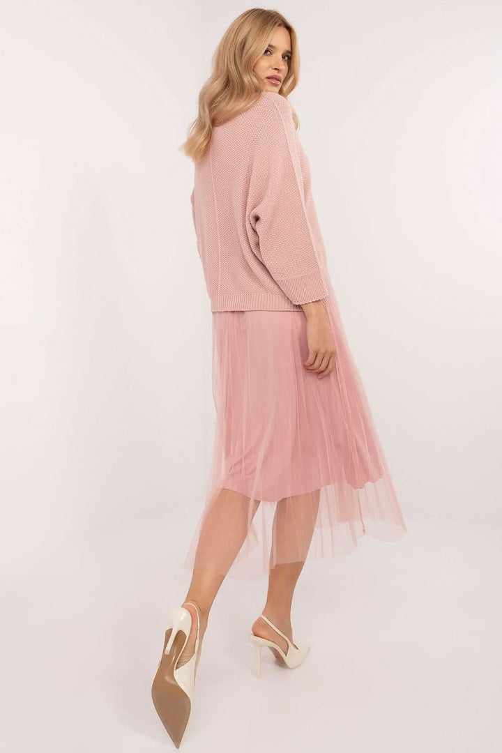 Elegant Sweater & Midi Dress Set - Ludowika 