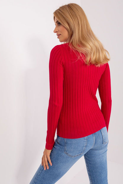 Soft Viscose Turtleneck Sweater with Ribbed Fabric