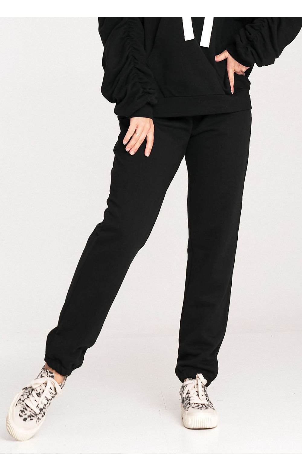 Cotton Sweatpants with Elastic Waistband