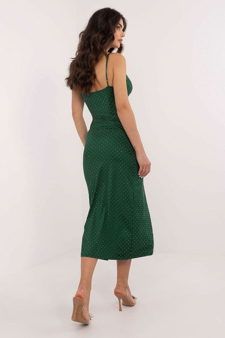 Rhinestone-Embellished Envelope Dress with Adjustable Straps - Ludowika 