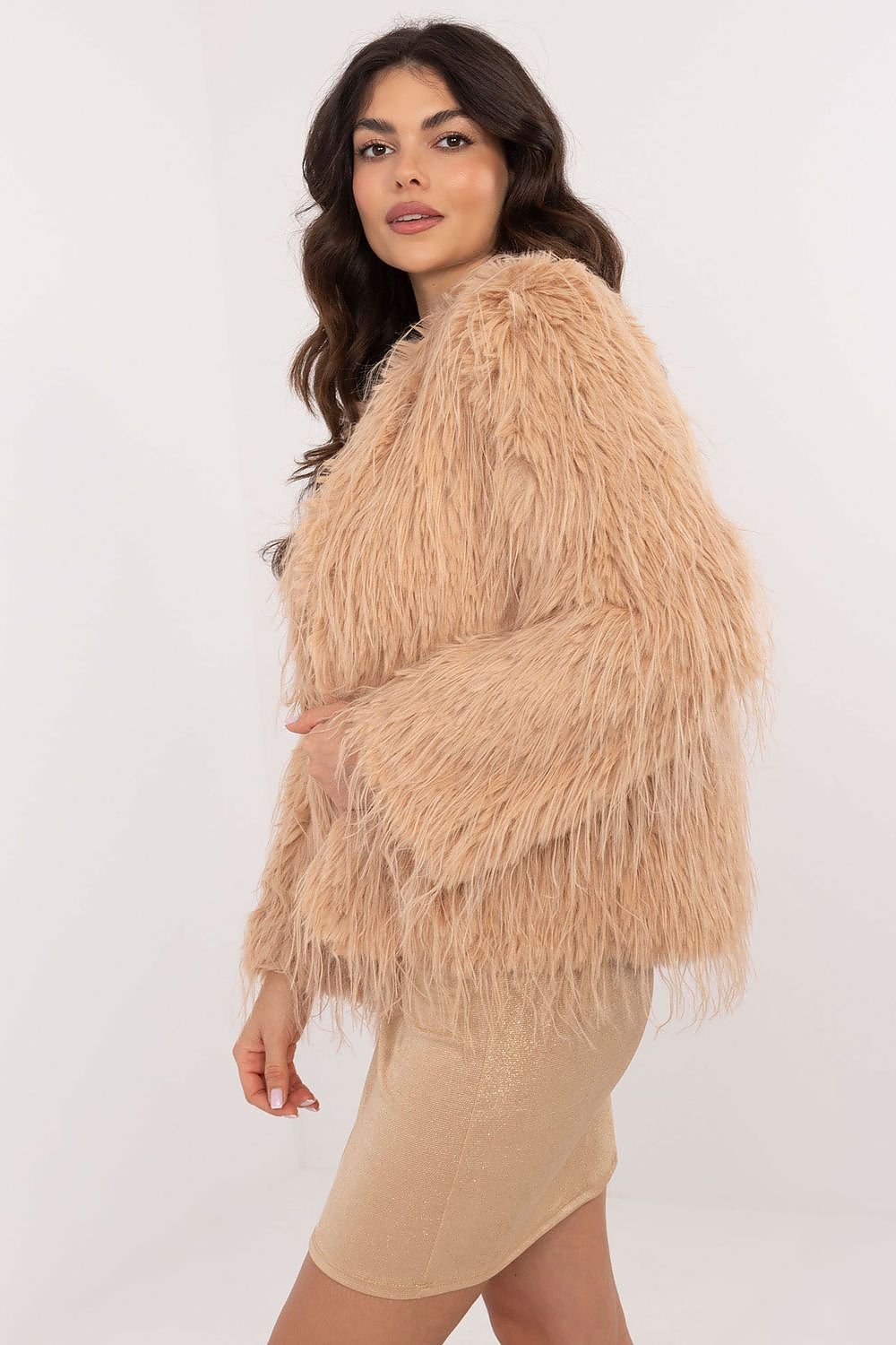 Elegant Transitional Jacket with Furry Finish