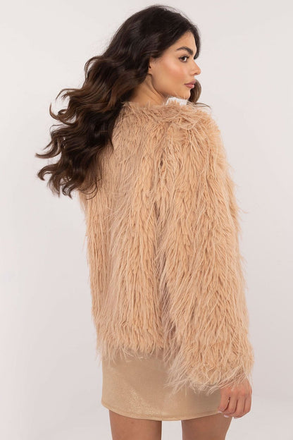 Elegant Transitional Jacket with Furry Finish