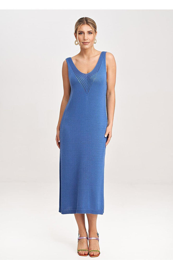 Women's Two-Piece Set with Midi Dress and Bolero - Ludowika 