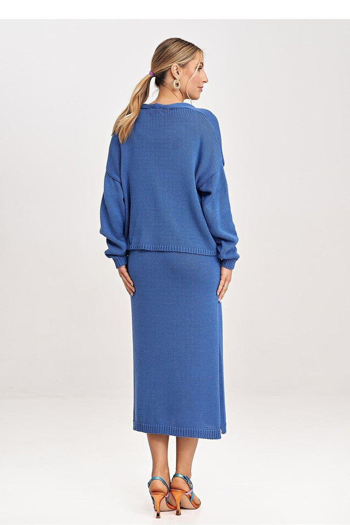 Women's Two-Piece Set with Midi Dress and Bolero - Ludowika 