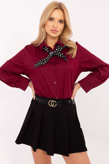 A timeless women's shirt with a classic cut, crafted from high-quality cotton and elastane for comfort and a perfect fit. Featuring a classic collar, button closure, long sleeves, and a removable scarf for versatile styling. Ideal for formal occasions, work, or everyday professional looks.






