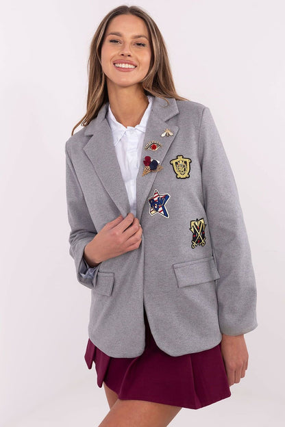 Blazer décontracté pour femme avec broches amovibles