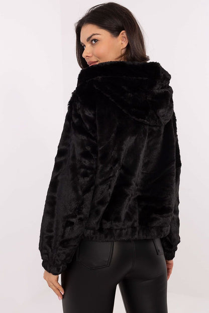 Trendy Teddy Bear Jacket with Hood and Waist Tie