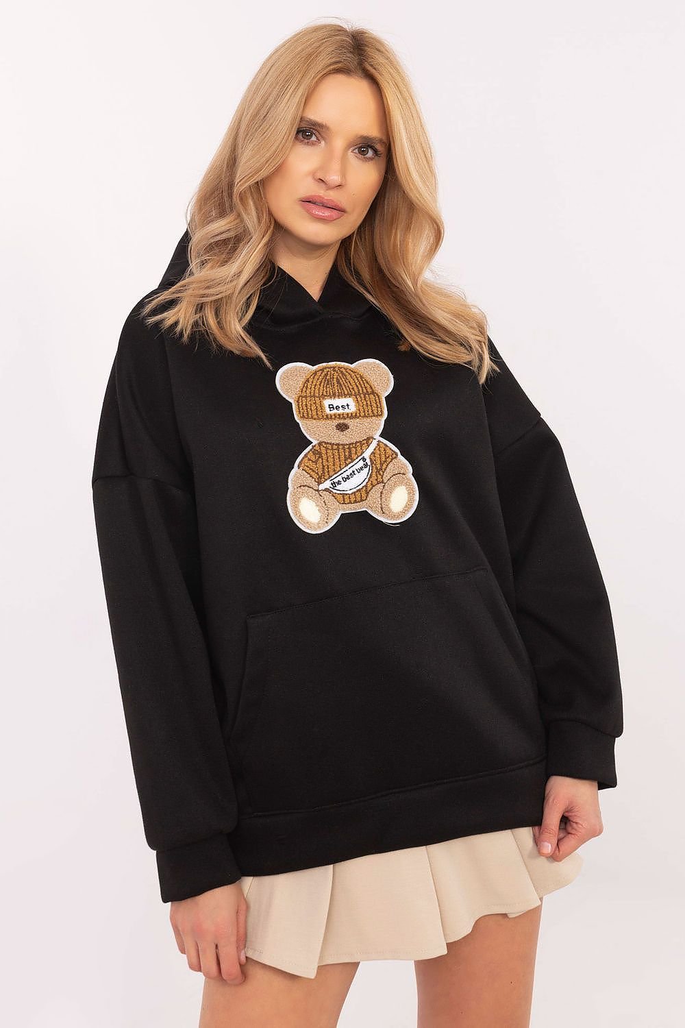 Sweat-shirt oversize avec mini ours en peluche