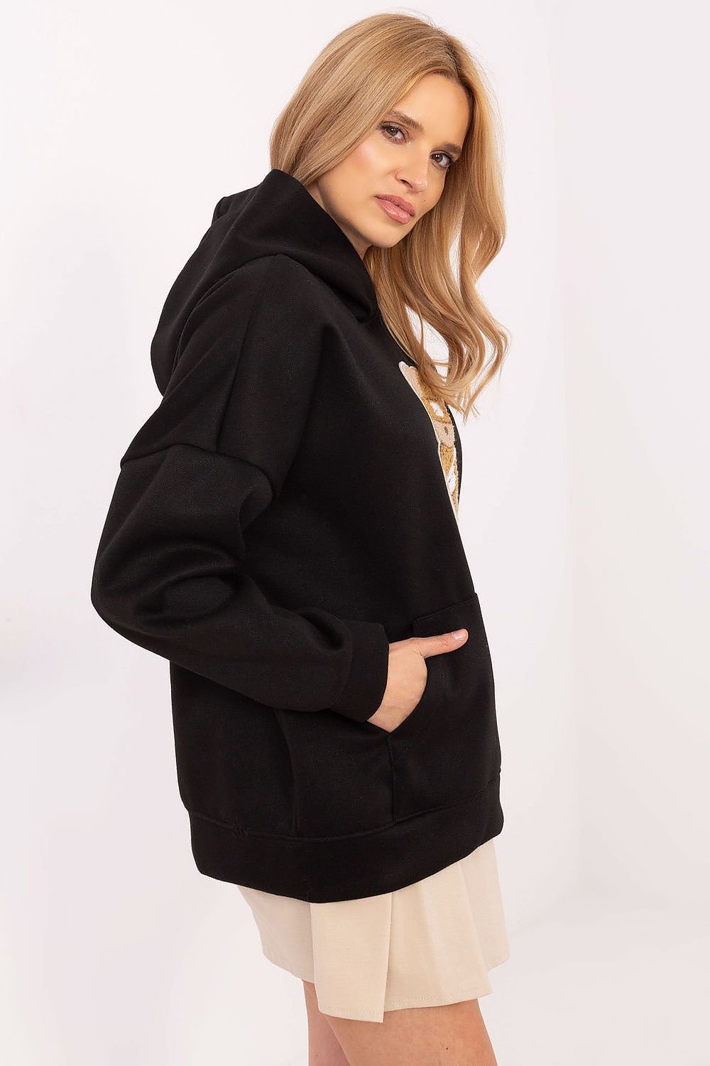 Sweat-shirt oversize avec mini ours en peluche