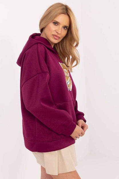 Sweat-shirt oversize avec mini ours en peluche