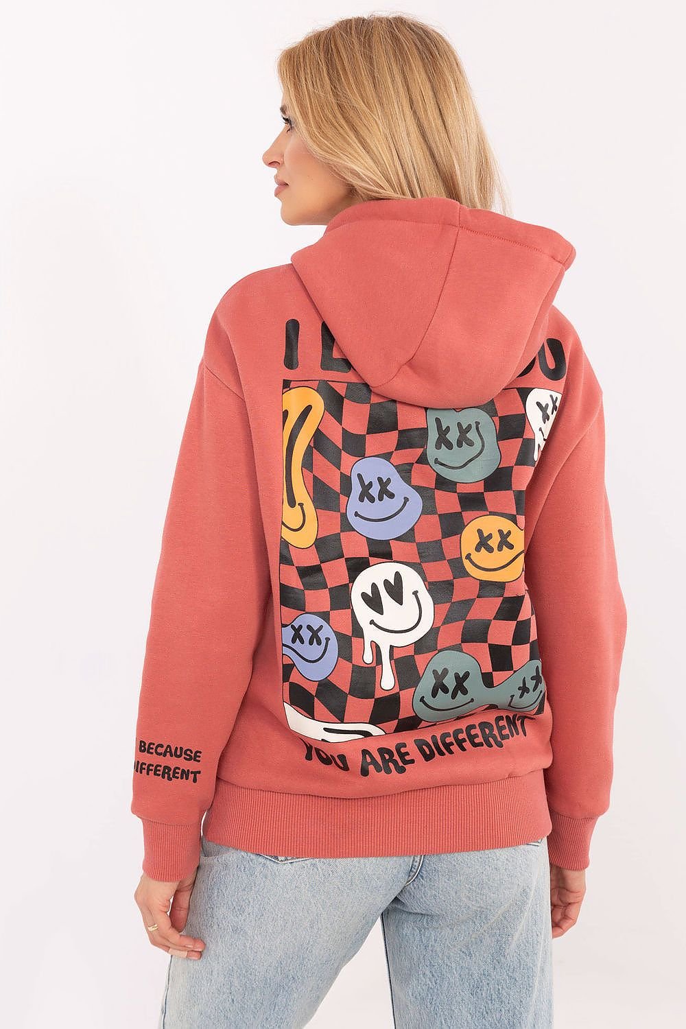 A comfortable and stylish women's casual sweatshirt made from a high-quality cotton and polyester blend, featuring prints on the front, back, and sleeves, with a hood and slip pockets for added functionality. Ideal for colder days, with a modern, versatile design that pairs well with jeans, leggings, or sweatpants.






