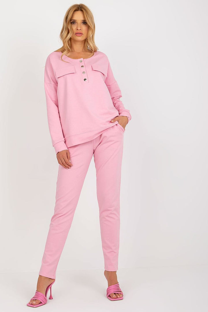 Modern Cotton Snap-Front Tracksuit Set - Ludowika 