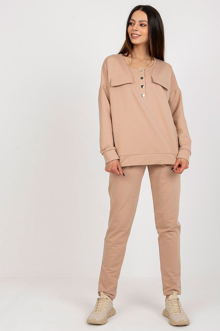Modern Cotton Snap-Front Tracksuit Set - Ludowika 