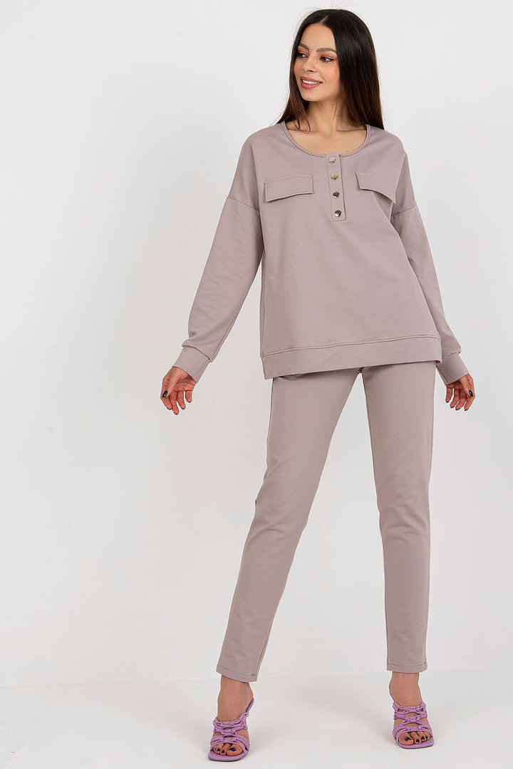 Modern Cotton Snap-Front Tracksuit Set - Ludowika 