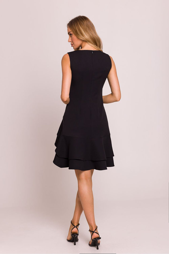 Asymmetrical Grace Sleeveless Dress with Flounced Hem - Ludowika