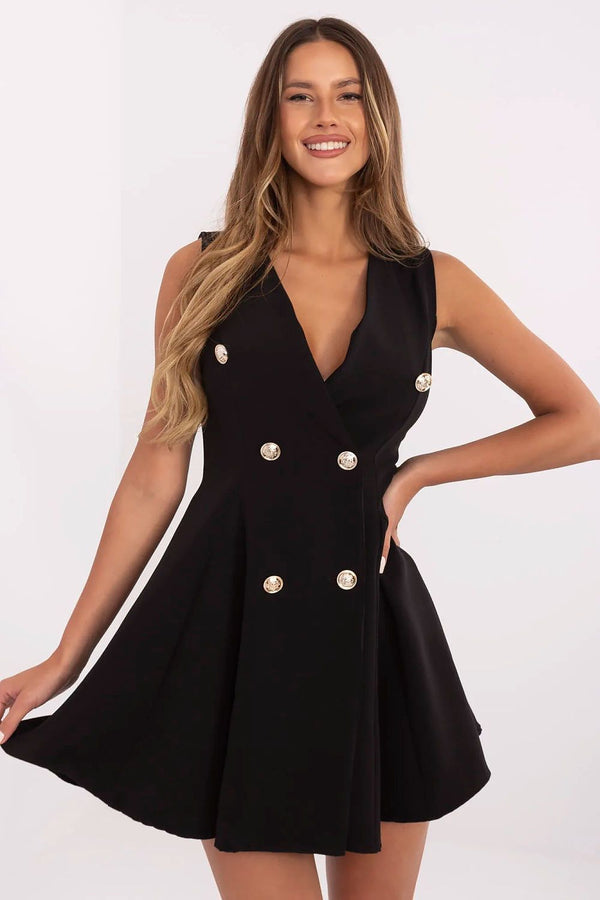 Blazer-Style Wrap Mini Dress with Ruching - Ludowika 