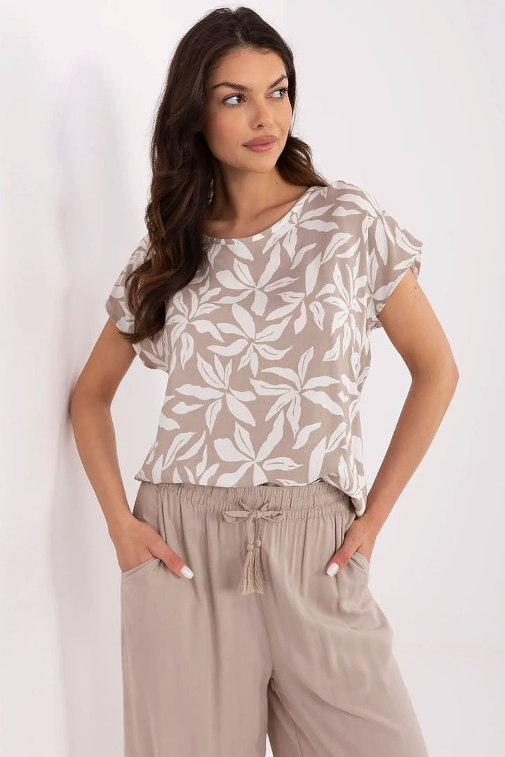Women's Soft Viscose Eco-Friendly Printed Top - Ludowika 