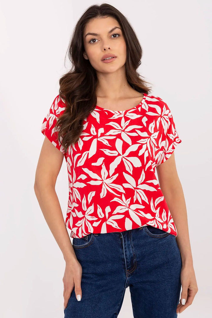 Women's Soft Viscose Eco-Friendly Printed Top - Ludowika 