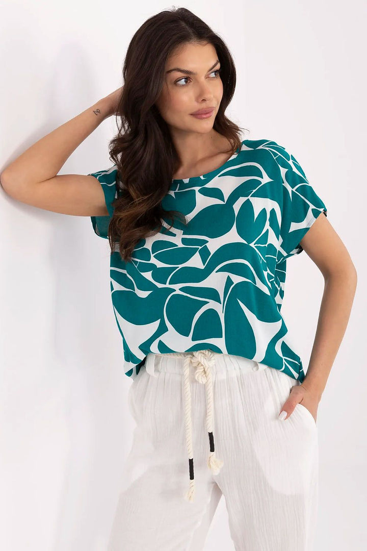 Women's Soft Viscose Eco-Friendly Printed Top - Ludowika 