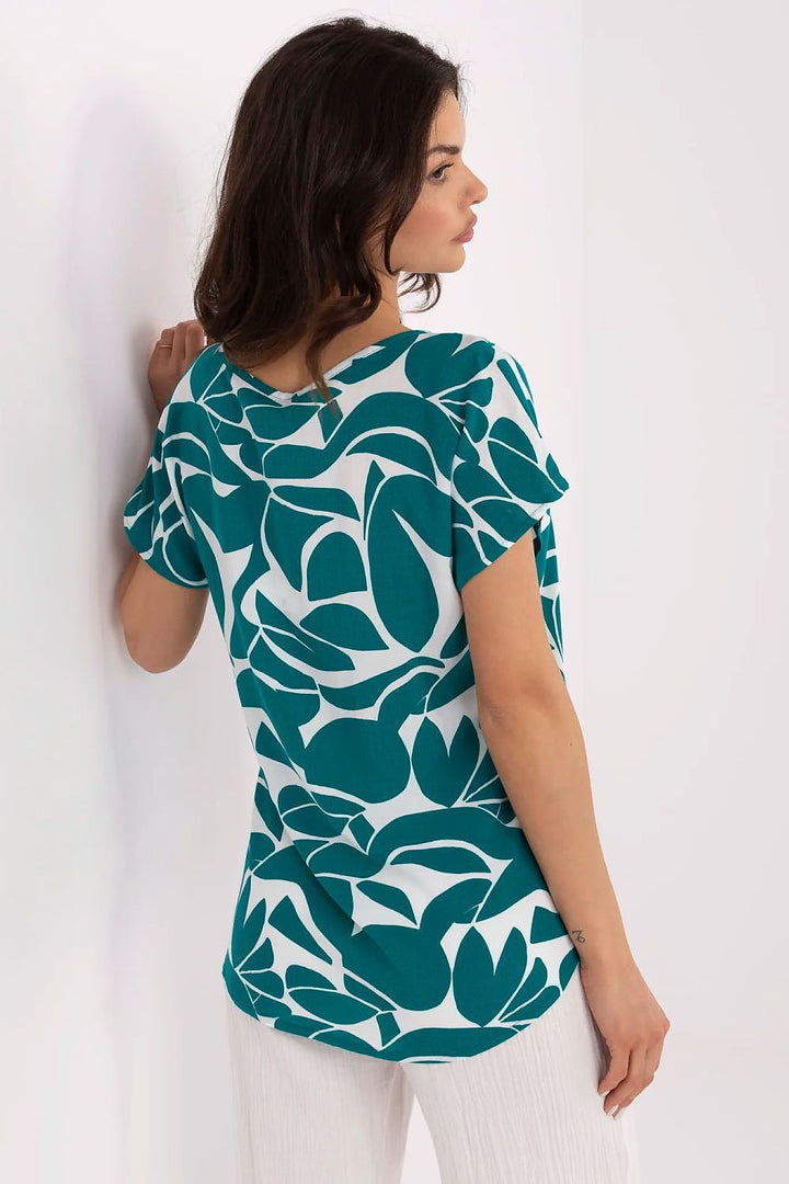 Women's Soft Viscose Eco-Friendly Printed Top - Ludowika 
