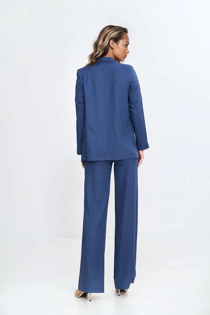 Linen-Blend Women's Blazer – Loose Fit, Classic Lapels & Timeless Design for Warm Weather - Ludowika 