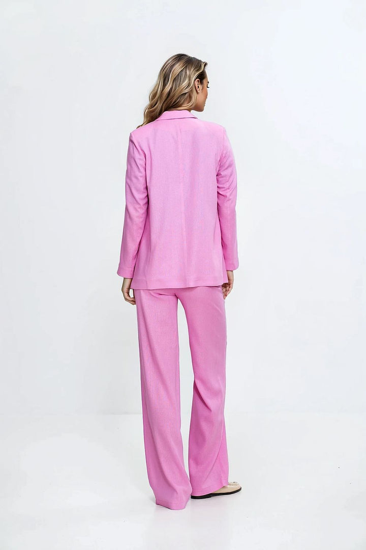 Linen-Blend Women's Blazer – Loose Fit, Classic Lapels & Timeless Design for Warm Weather - Ludowika 