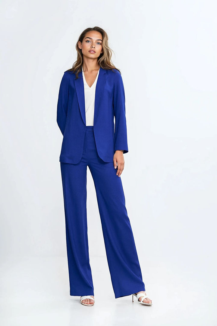 Linen-Blend Women's Blazer – Loose Fit, Classic Lapels & Timeless Design for Warm Weather - Ludowika 