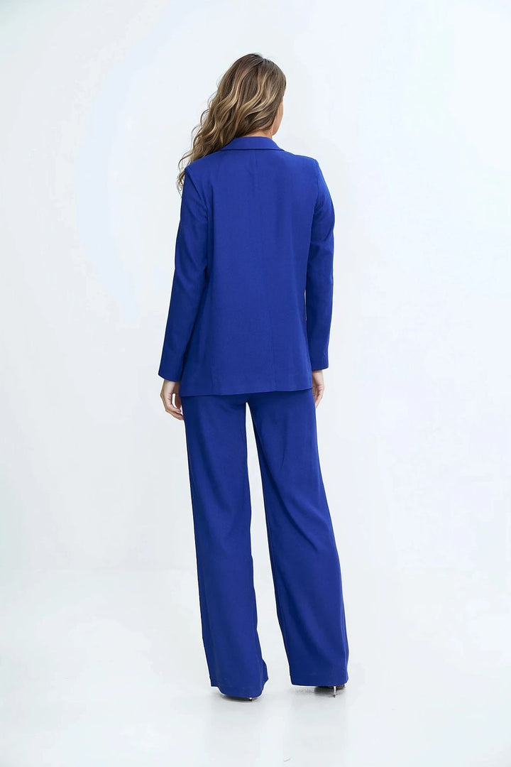 Linen-Blend Women's Blazer – Loose Fit, Classic Lapels & Timeless Design for Warm Weather - Ludowika 