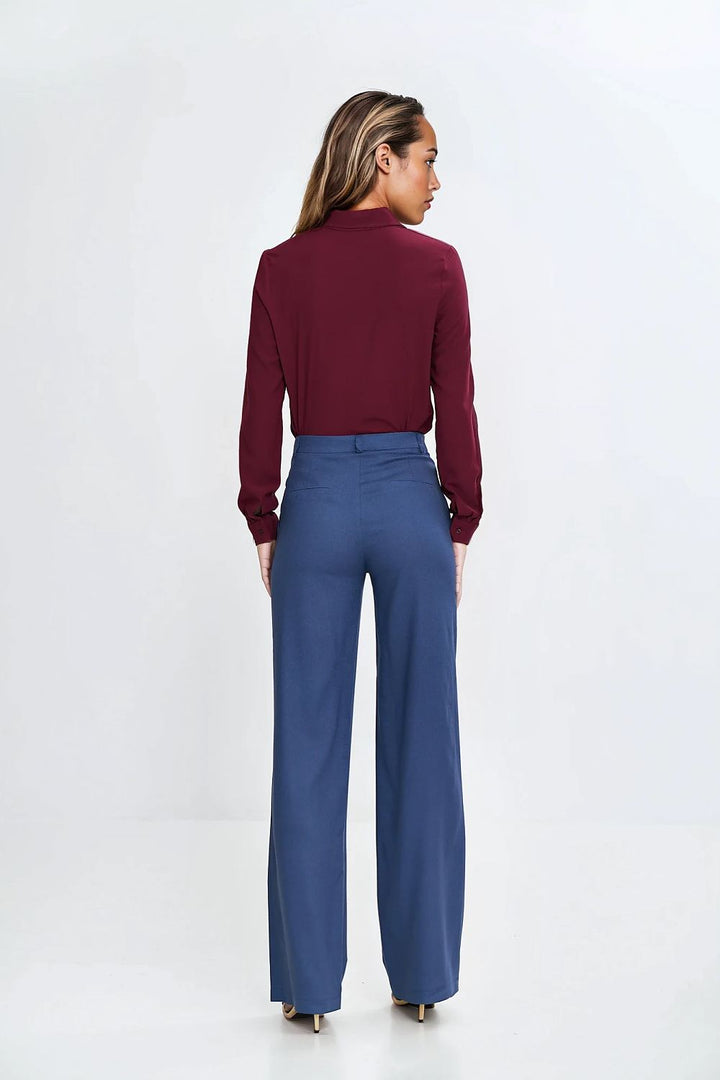 Classic Women's Viscose Shirt – Traditional Collar, Long Sleeves & Versatile Button-Down Design - Ludowika 