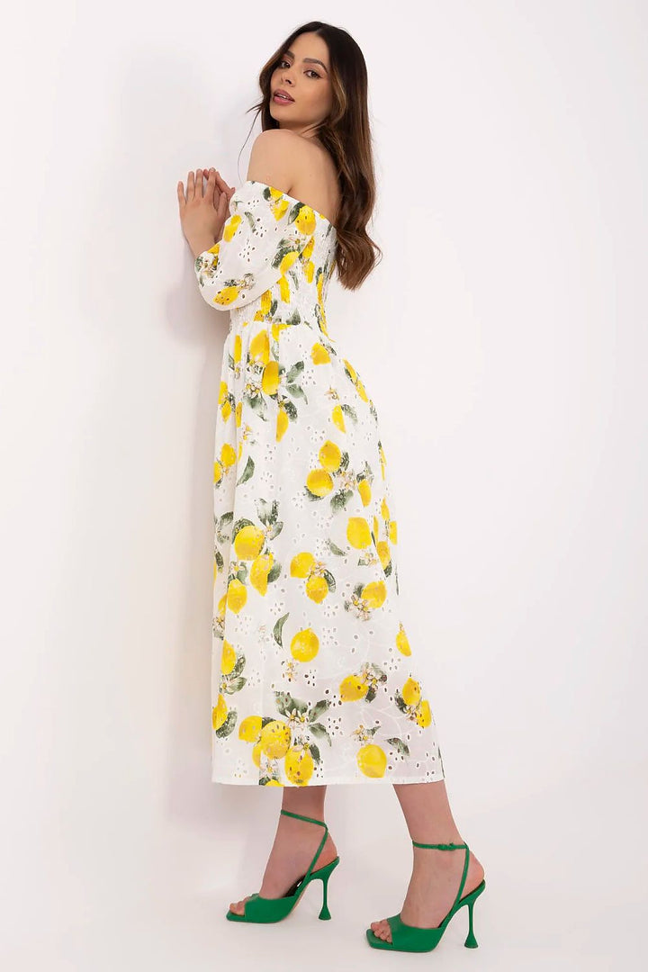 Boho Lemon Midi Dress - Ludowika 